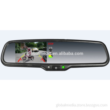 4.3 inch parking sensor mirror monitor with AUTO DIMMING & COMPASS & TEMPERATURE